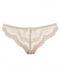 Superboost Lace Brief - Nude. Fine mesh back and sides for added comfort. Gossard luxury lingerie, front product cut out
