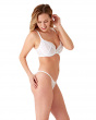 Superboost Lace Tanga - White. Full front and back lace panels. Sizes XXS to XL. Gossard luxury lingerie, DD+ side image
