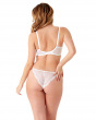 Superboost Lace Tanga - White. Full front and back lace panels. Sizes XXS to XL. Gossard luxury lingerie, DD+ model back
