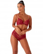 Superboost Lace Non Padded Plunge Bra - Cranberry/Raspberry Sorbet