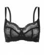 Superboost Lace Non Wired Bra - Black. New shape for a comfortable non padded bra. Gossard lingerie front product cut out
