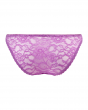 Gossard Lace Bikini- Violet. Sheer brief with all over stretch lace fabric, Gossard luxury lingerie, back brief cut out
