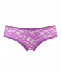 Gossard Lace Cheekini- Violet. Short made with all over stretch lace fabric, Gossard luxury lingerie, front short cut out

