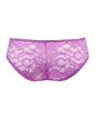 Gossard Lace Cheekini- Violet. Short made with all over stretch lace fabric, Gossard luxury lingerie, back short cut out
