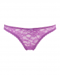 Gossard Lace Flirtini - Violet. Thong made with all over stretch lace fabric, Gossard luxury lingerie, front knicker cut out
