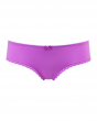 Gossard Smooth Cheekini-Violet Pink. Everyday smooth short with a stretch lace contour, Gossard lingerie, front short cut out
