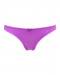 Gossard Smooth Flirtini -Violet Pink. Everyday smooth thong with a stretch lace contour, Gossard lingerie, front thong cut out
