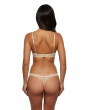Superboost Lace Multiway Bra - Nude. Padded wired strapless bra. Gossard luxury lace lingerie, model back image