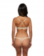 Superboost Lace Multiway Bra - Nude. Padded wired strapless bra or cross-over. Gossard luxury lace lingerie, model back image