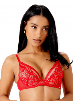 Encore Padded High Apex Bra - Allure Red