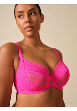 Envy Non Padded Plunge Bra - Pink Glo