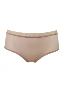 Glossies Short-Nude. Sheer short, almost see-through lingerie. Gossard luxury lingerie, front short cut out
