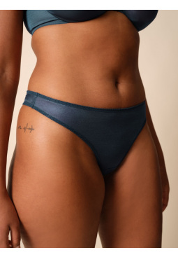 Glossies Thong - Shadow Blue